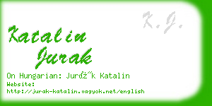 katalin jurak business card